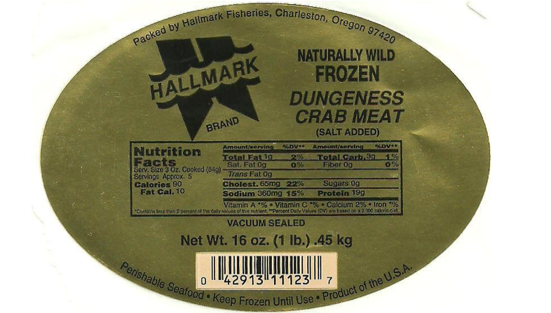 Hallmark Crab Meat May Pose Health Risk